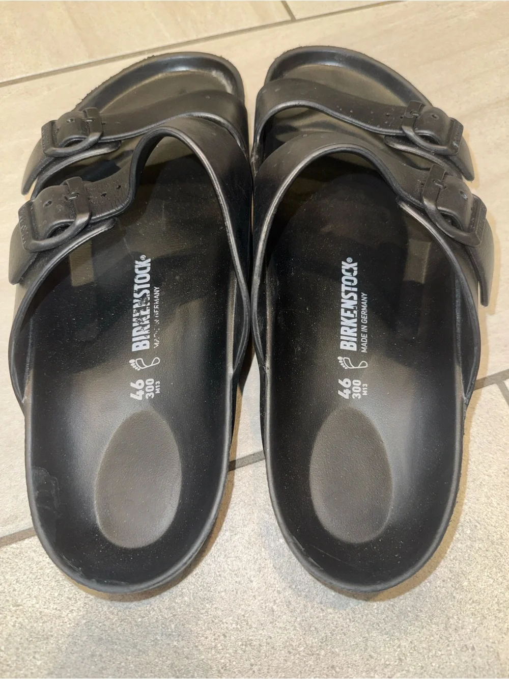 Birkenstock Black Two-Strap Unisex Sandals